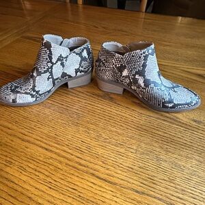 Time and Tru Snakeskin Patterned Boots